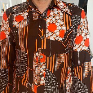 Vintage patterned dress shirt